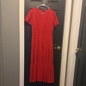 Elegant Red Lace Dress